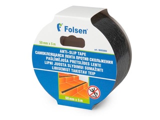 Grīdas marķēšanas līmlente Folsen,  50 mm x 5m, melna